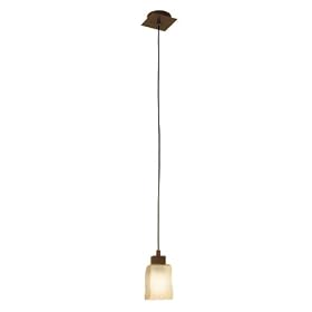 Eglo 89144A Norwich, Antique Brown/Alabaster, 1-Light Pendant Light Fixture