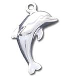 Solid Sterling Silver Dolphin Nautical Charm (1.6g) Approximately 1 Tall