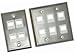 C2G / Cables To Go 37096 Four Port Keystone Single Gang Wall Plate- Stainless Steel