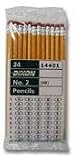 Dixon Wood Cased Black Core #2 Pencils, 24 Count, Yellow (14401)