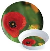 Mod Monkey Boy {Blue Dots} Personalized Kids Melamine Set {Plate & Bowl}