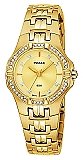 Low Price Pulsar Womens Crystal Accented Gold Tone Stainless Steel Watch PTC390