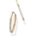 9ct 2 Colour Gold Diamond Hoop Earrings by Elements