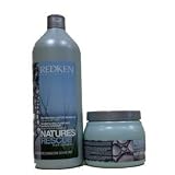 Redken Nature's Rescue Refreshing Detox Shampoo (33.8 oz) And Cooling Deep Conditioner (16.9 oz) DUO