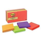 Post-it  Super Sticky Notes 654-12SSNRP, Recycled Notes, 3 inches x 3 inches