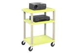 Plastic Utility Cart 3 Shelves Yellow