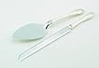 Silver & Crystals Wedding Cake Knife and Server