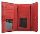 Bosca Ladies Check Book Clutch Scarlet
