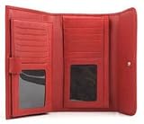 Bosca Ladies Check Book Clutch Scarlet