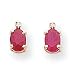 14k Diamond & Ruby Birthstone Earrings XBE174