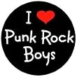 I LOVE PUNK ROCK BOYS Pinback Button 1.25 Pin / Badge Emo Hardcore