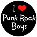 I LOVE PUNK ROCK BOYS Pinback Button 1.25 Pin / Badge Emo Hardcore