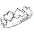 Sterling Silver Heart Promise Ring Sz 6