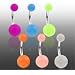 Glow in Dark Belly Rings Set of 6 Navel Rings