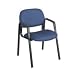 Safco Products Company Products - Straight Leg Guest Chair, 22-1/2"x24"x32-1/2", Charcoal - Sold as 1 EA - Classically styled, comfortable guest chair fits into any environment. Generous-sized seat and back keep visitors comfortable through the longest meeting. Straight-leg base extends above the seat to offer arm rests. Guest chair holds 250 lb. Seat size is 20" wide x 18" diameter. Back size is 20" wide x 14" high. Chair has a powder-coated frame and 100 percent polyester stain-protected uphol