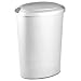 Wastebasket - 52 Qt. Ultra Oval Touch Top (White / Titanium Latch) (25.5"H x 12.875"W x 18.375"D)