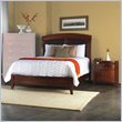 Modus Brighton Leatherette Low Profile Sleigh Bed 3 Piece Bedroom Set in Ci ....