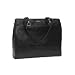 Ladies Leather Wallets - FranklinCovey Double Compartment Ladies Leather Zip-Top Computer Tote (Black)