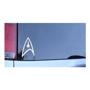  Star Trek Federation Logo Black Vinyl Car Truck Decal Sticker