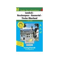 Landeck-Reschenpa�-Kaunertal, Tiroler Oberland. Wanderkarte. 1 : 50 000