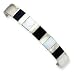 Sterling Silver 10mm Onyx and Mother Of Pearl Hinged Bangle