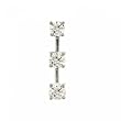 14KT White Gold 3 Stone Pendant 1 Carat Diamond
