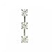 14KT White Gold 3 Stone Pendant 1 Carat Diamond