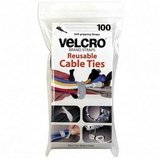 Velcro® Reusable Ties, 1/2"W X 8"L, Black