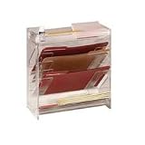 Rubbermaid 96080 File folder/organizer rack, clear plastic, 13-1/8w x 5-7/8d x 13-5/8h