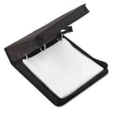 IVR73200 CD/DVD Wallet with Briefcase Style Handle, 200 CD/DVD Capacity, Black Nylon