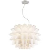 IMAGE OF Possini Euro Design White Flower Pendant Chandelier