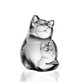 Steuben Glass Animals Cat and Kitten Hand Cooler