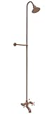 Antique Bronze Clawfoot Tub Shower Faucet w/Riser