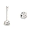 Sterling Silver 3mm CZ Nose Stud. Nose Studs are sold in pairs.
