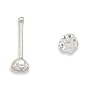 Sterling Silver 3mm CZ Nose Stud. Nose Studs are sold in pairs.