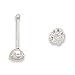 Sterling Silver 3mm CZ Nose Stud. Nose Studs are sold in pairs.
