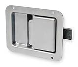 Battalion 1XPB5 Paddle Latch, Silver, H 3 5/8 In