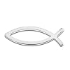 Tropi Cals Ichthus Fish Chrome Emblem Decal