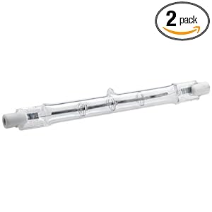 Philips 415729 500-Watt 4.7-Inch T3 RSC 130-Volt Light Bulb with Double Ended Base, 2-Pack