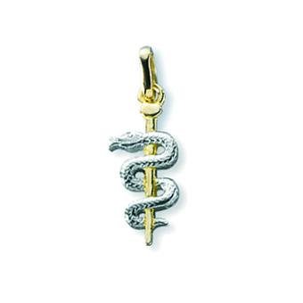 Anhänger 750/18 K Gold Aeskulap