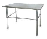 Adj Worktable,W 48 In,D 30 In,SS,Gray,STORELOGIC,2KRE1