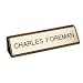 Plastic Name Plate On Wood, 2