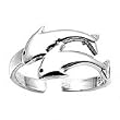 Sterling Silver Fashion Toe Ring - Dolphins - 2mm Band Width
