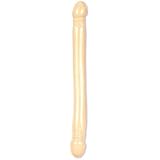 Doc Johnson Classic - Smooth Double Header - 18 Inch - Double-Sided Dildo - White