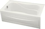 Kohler K-1219-LA-0 Hourglass 32 bath with integral apron, tile flange and left-hand drain, White