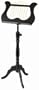 Stageline European Crafted Music Stand - Black, Wood Post, Lyre-style Desk