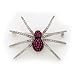 Sterling Silver Black Rhodium Pink CZ (Cubic Zirconia) Spider Pin