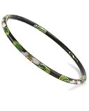 Black Cloisonn� Floral Bangle
