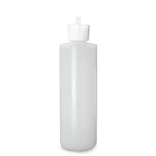 Qorpak PLC-03664 Low Density Polyethylene Boston Round Dispensing Bottle with White Polypropylene Unlined Flip Top Cap, 47mm OD x 108mm Height, 120mL Capacity (Case of 48)