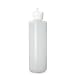 Qorpak PLC-03664 Low Density Polyethylene Boston Round Dispensing Bottle with White Polypropylene Unlined Flip Top Cap, 47mm OD x 108mm Height, 120mL Capacity (Case of 48)